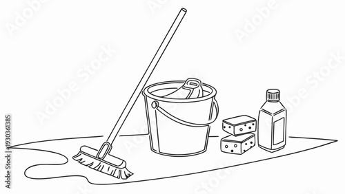 Cleaning supplies for a sparkling clean home