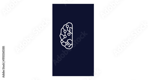 Abstract representation of a human brain with digital connections.