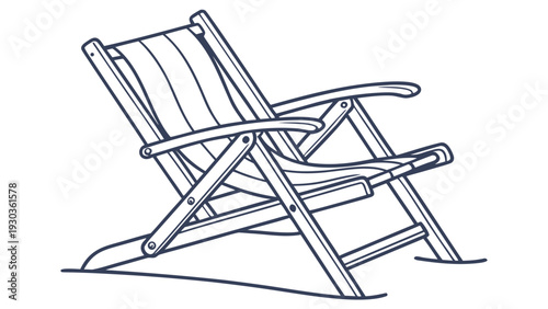 Elegant folding chair for outdoor relaxation and leisure activities