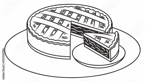 Delicious slice of cake on a plate, perfect for dessert or celebration