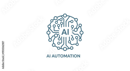 AI Automation Brain Circuitry Concept.