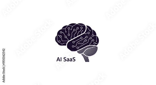 AI Brain Technology Concept Digital Circuitry.