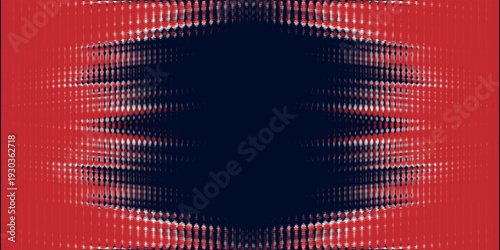 Red halftone dots blue color pattern gradient grunge texture background. Dot pop art comic sport style vector illustration, Modern.