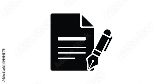 Document and pen icon representing writing contracts or official paperwork