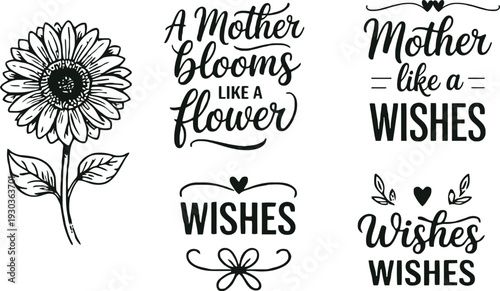 Motherhood Inspirational Quotes Flower Wishes