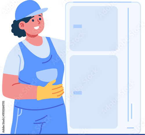 electronic technician character illustration