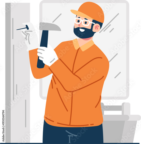 renovate technician character illustration