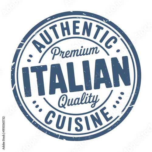 Authentic premium italian quality cuisine restaurant seal logo