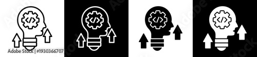 Cognitive Development Icon In Flat Version On Black And White Background