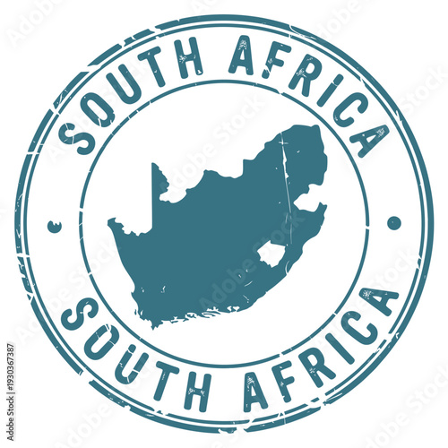 South africa map logo stamp travel tourism symbol