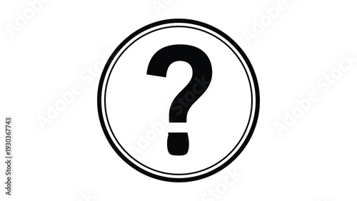 Question mark symbol in a circle