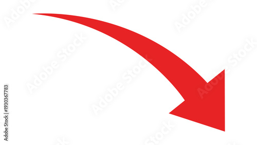 Red Curved Arrow