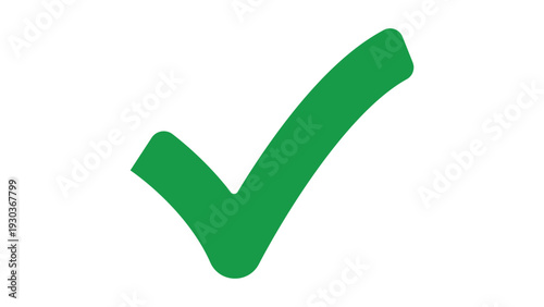 Green checkmark icon on white background
