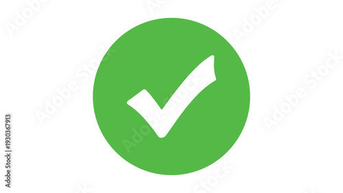 Green checkmark icon on white background