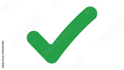 Green checkmark icon on white background