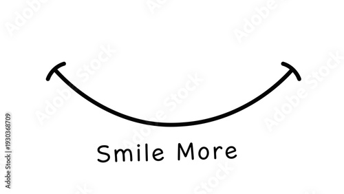 Simple Smiling Face Emoticon Design Element.
