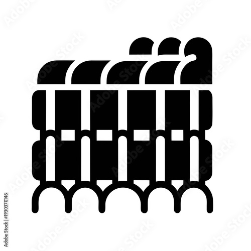 A black and white image of a radiator