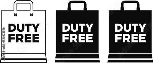 Duty free shopping bags illustration