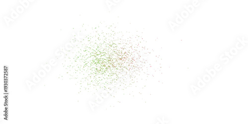 An abstract green paint splash creates a textured heap of dry powder and liquid water isolated on a clean white background