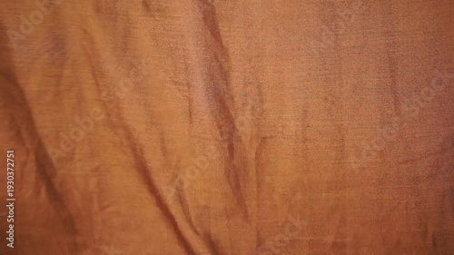 Vintage Brown Fabric Texture With Gentle Wave Motion And Selective Focus