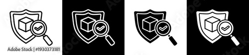 Quality Aassurance Icon In Flat Version On Black And White Background