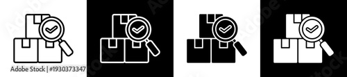 Control Icon In Flat Version On Black And White Background