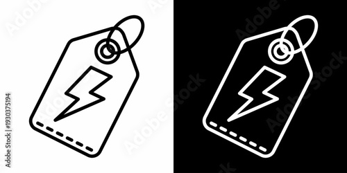 Flash Sale White Icon Set Design