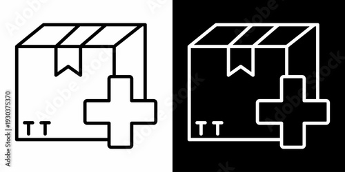 Add Product White Icon Set Design