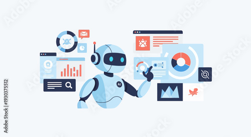 AI technology transforming data analysis with innovative insights and smart automation on digital screens