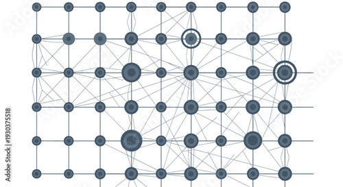 Abstract visualization of AI technology network connections, showcasing interconnected data nodes and complex algorithms driving innovation and digital progress