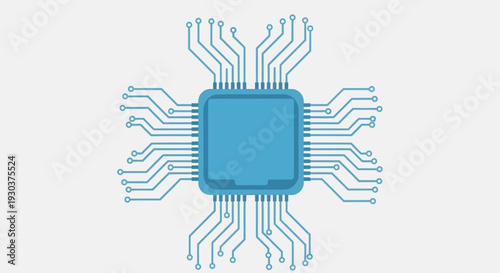 Advanced Microprocessor Illustration Symbolizing Artificial Intelligence Technology for Future Digital Innovation and Cutting-Edge Computing Solutions