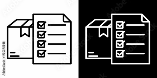 Order Fulfillment White Icon Set Design
