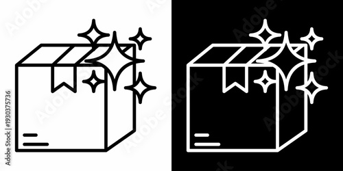 New Arrival White Icon Set Design