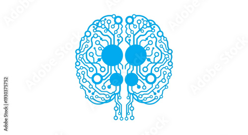 Intricate digital brain illustration symbolizing advanced AI and technology, representing interconnected neural networks and complex computational thought processes for innovation