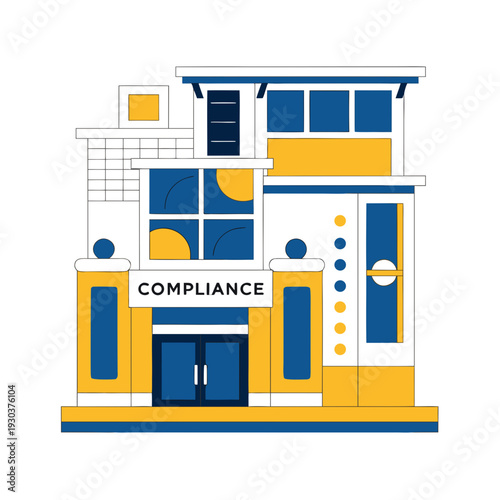 A building with a sign that says compliance