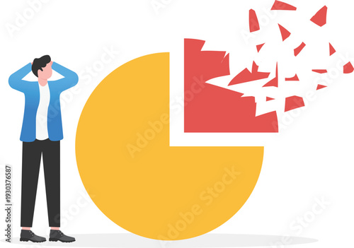 Strategic Market Share Loss and Professional Business Pie Chart Analysis