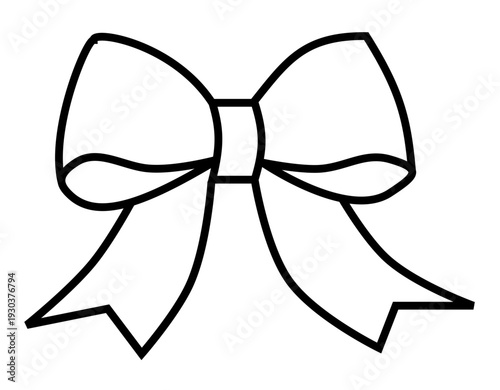 cute ribbon outline