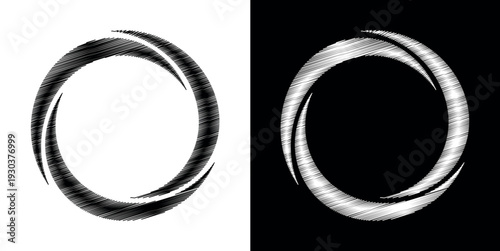 Round Metal Ring Frame 3D Vector Illustration, Elegant Wedding Symbol Circle Shape Decorative Icon Design Element