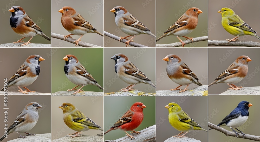 Fototapeta premium set of birds