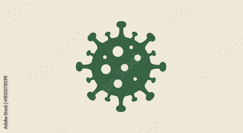 Virus Icon Illustration – Microbe Germ Cell Medical Biology Vector