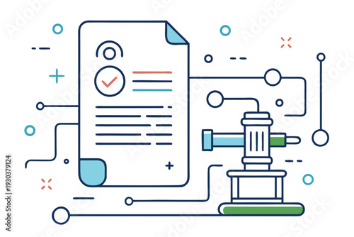 Smart Document Circuit Connection Icon