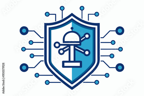 Minimal Gavel Digital Circuit Technology Law Icon