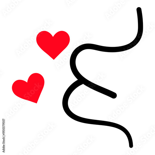 Kissing lips cartoon emoji. Blowing kiss mouth expression