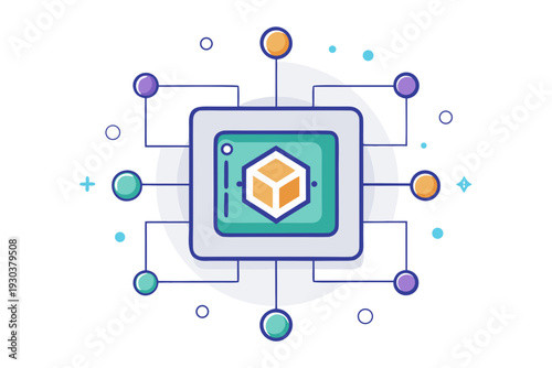 digital frame with centered coin icon