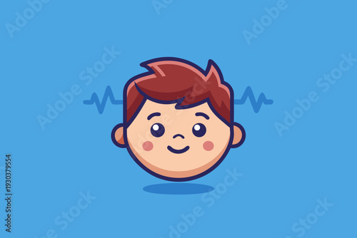 tensed face with jitter wave expression