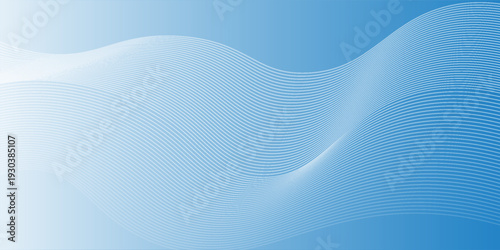 Abstract white wavy glowing lines on a blue background. Futuristic digital high-technology pattern. Health Care concept. Vector illustration