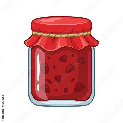 Delicious Homemade Strawberry Jam Jar