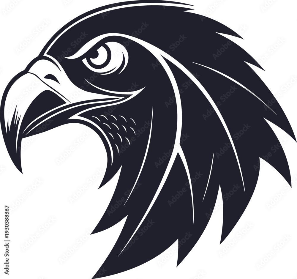 Obraz premium Vector eagle head illustration