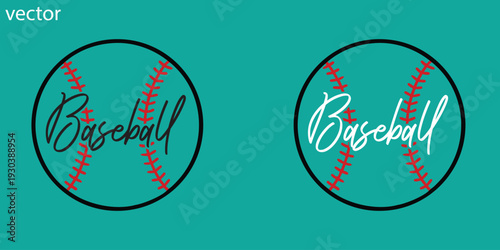 Softball vector set. baseball icon silhouette. Baseball Line Art and Solid Silhouette Styles hand drawn baseball illustration. Softball logo  Formats Included EPS