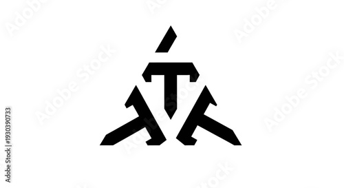 Geometric Logo Design Element Isolated White.